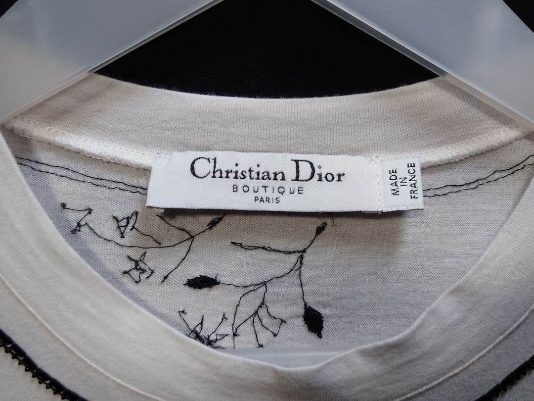 【激レア】Christian Dior ビーズ刺繍Tシャツ
