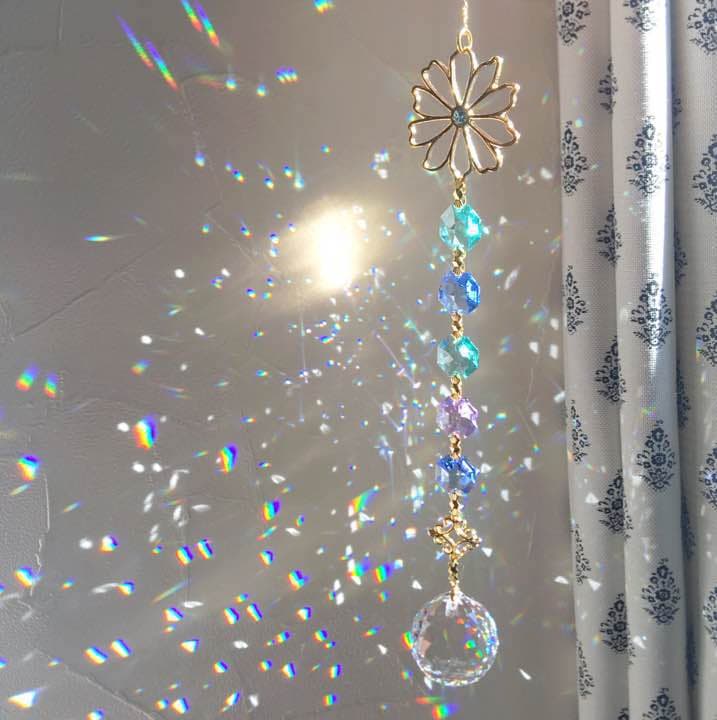 スワロフスキー サンキャッチャー✴︎色見本☆ピンク ブルー パープル オーロラ