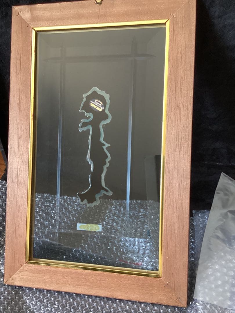 BRUNEL社イタリア製銀製立体女神レリーフ　額入り豪華ケース　カットガラス版