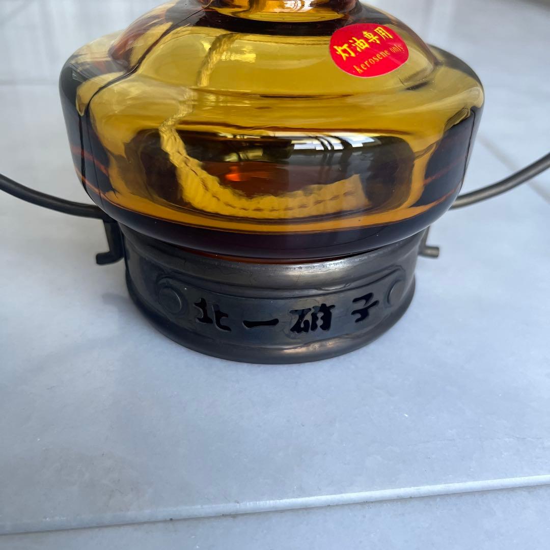 【SALE】北一硝子　オイルランプ　アンティーク