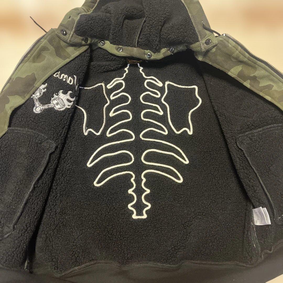 Vanson 迷彩 フリースジャケット カモフラ　バンソン　スタジャン
