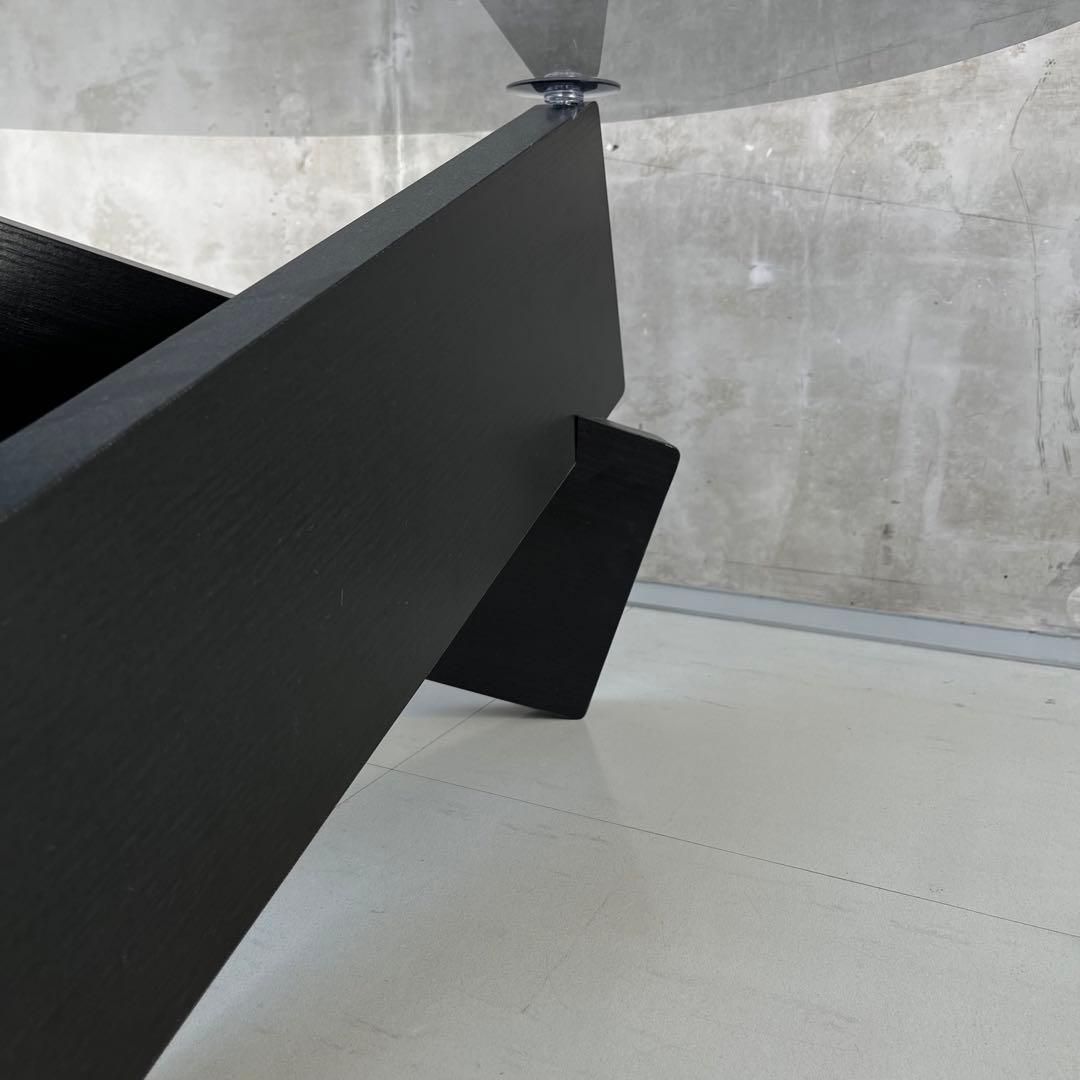 【北欧】リプロダクト ガラステーブル ウッド脚