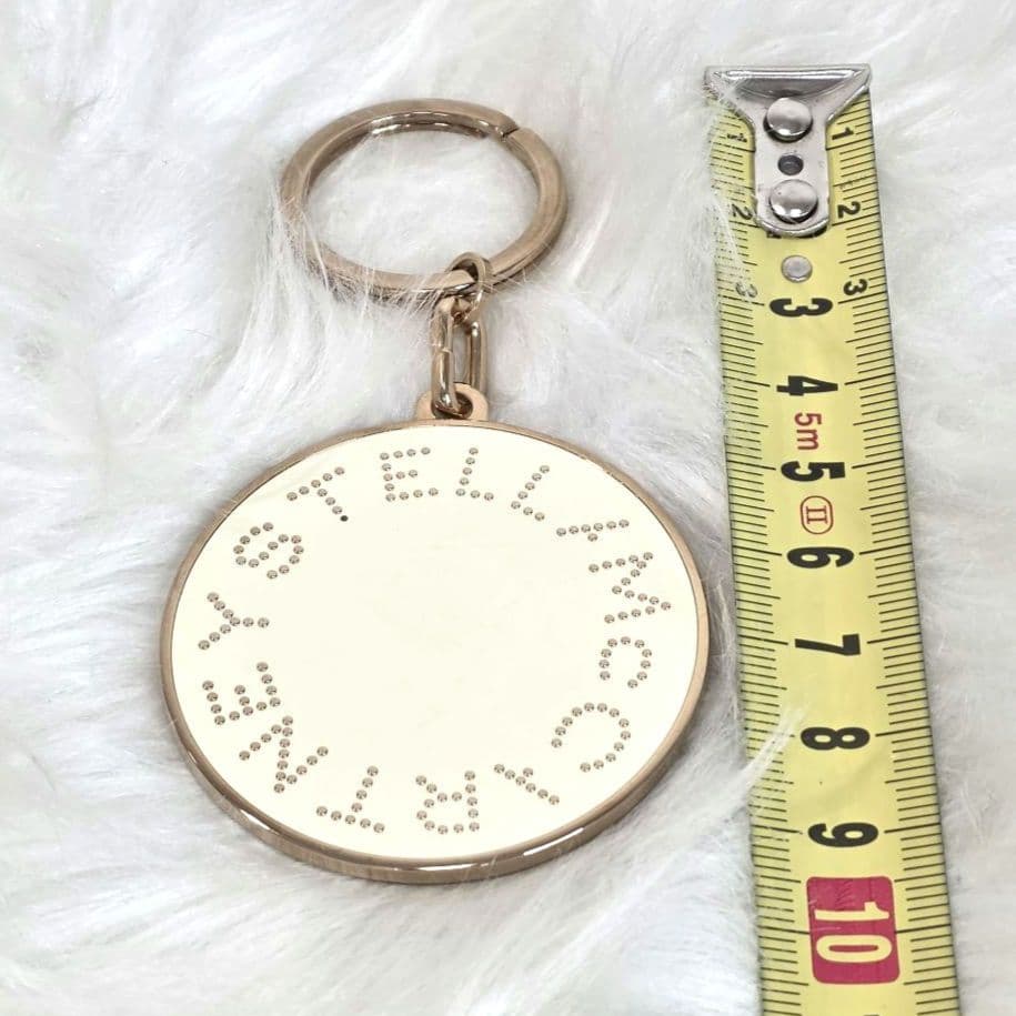 ステラマッカートニー　バック　チャーム　ホワイト　ロゴ　キー リング　鏡　アクセ