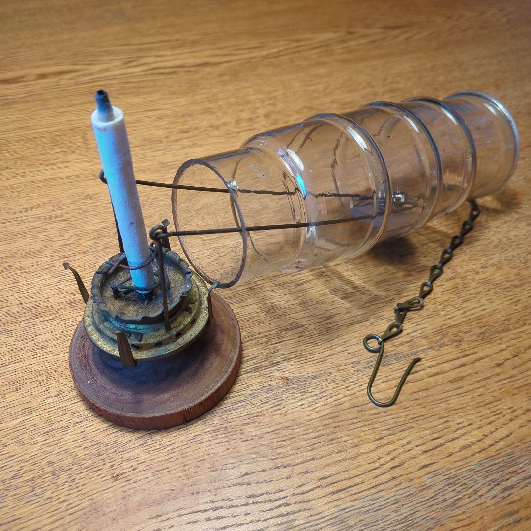 キャンドルランタン　アンティークガラスランプ キャンドルホルダー