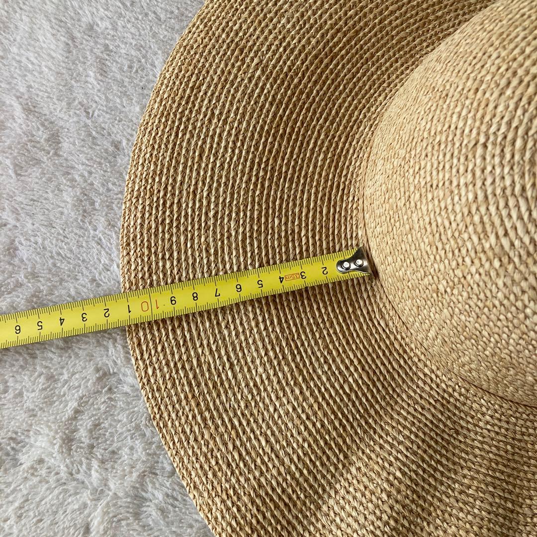 極美品　HELEN KAMINSKI 麦わら帽子 ベージュ　つば広約11センチ