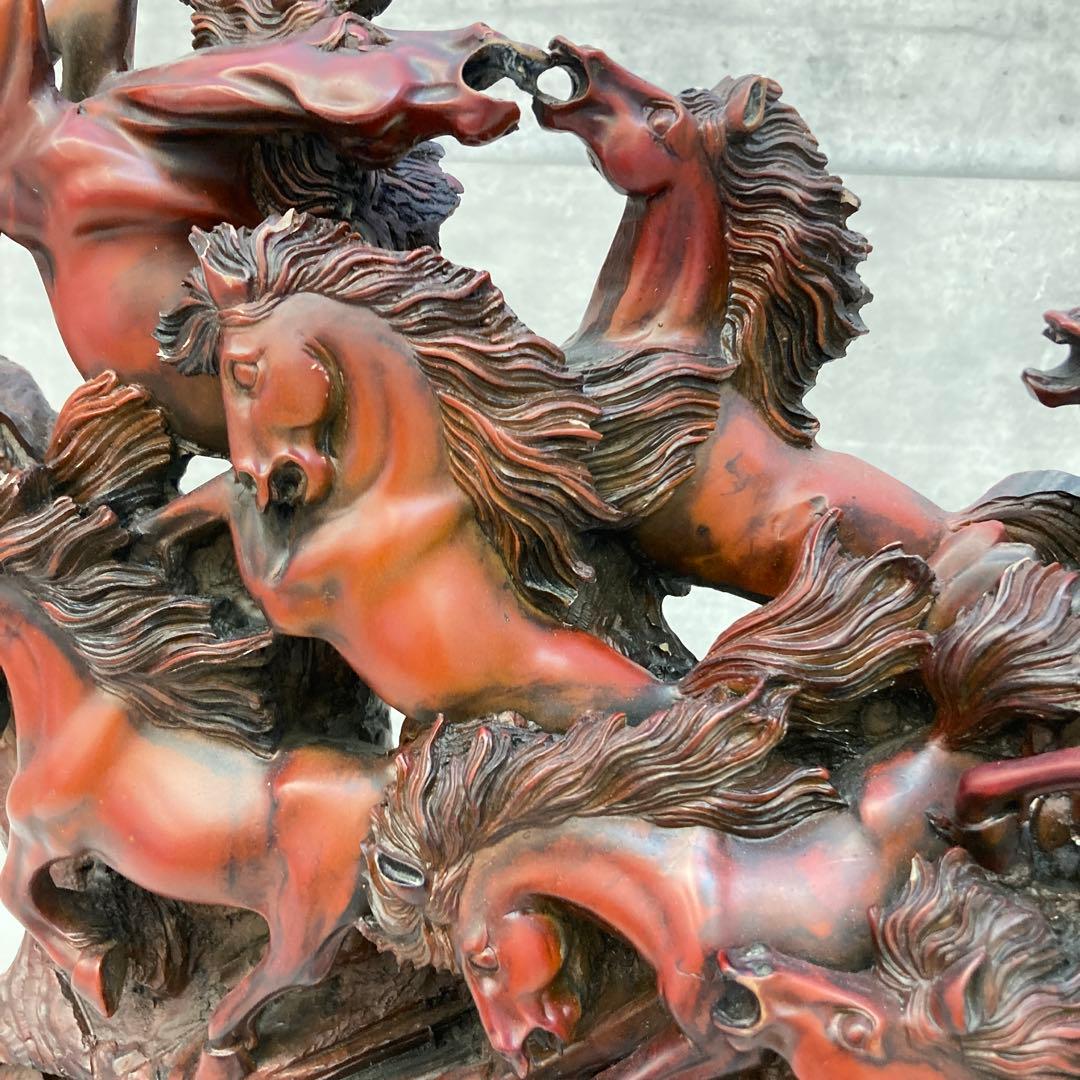 九頭馬 馬 豪華 躍動感 躍動的 置物 インテリア 装飾品 開運 縁起物 置物