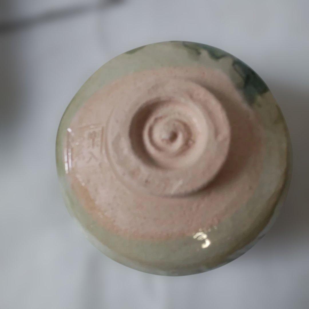 楽焼 楽入窯 吉村楽入 造 絵付け あじさい 茶碗 楽茶碗 茶道具 抹茶碗 新品