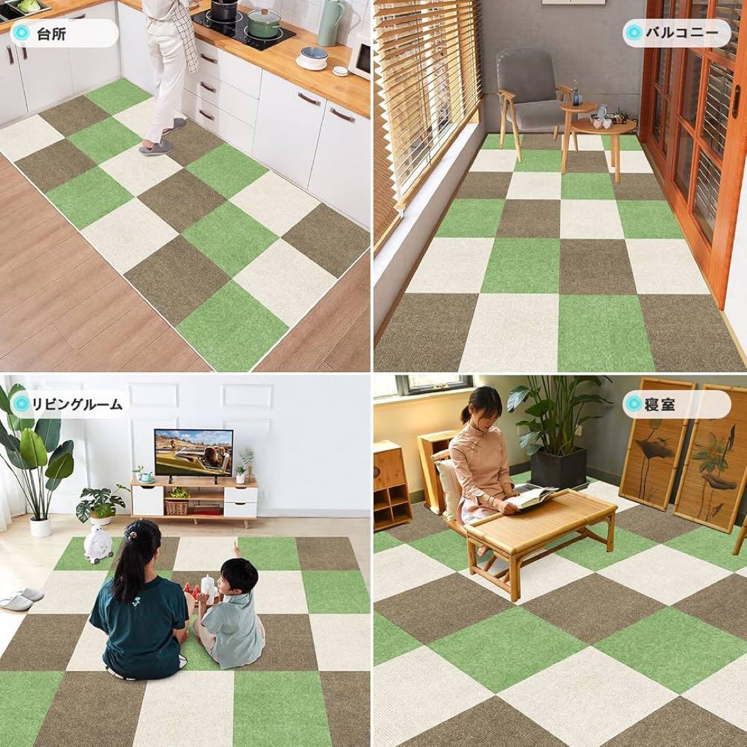 150枚【タイルカーペット】ジョイントマット タイルマット ラグ防音 床暖房対応
