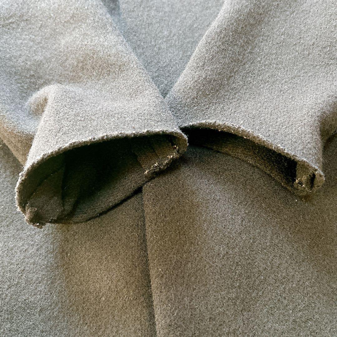 KAZUYUKI KUMAGAI カシミヤ混 ストレッチ メルトンコート 黒