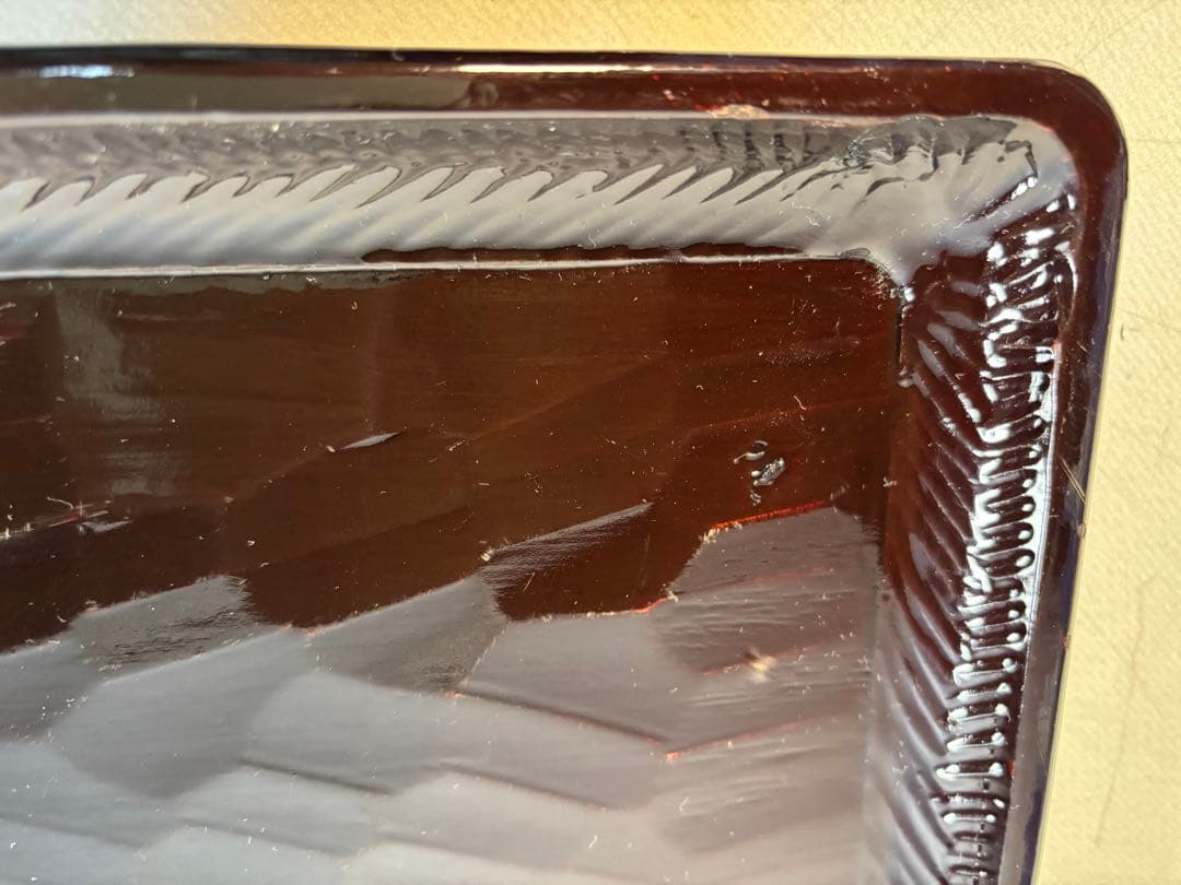 アンティーク　讃岐彫　古い松材のくり貫き角盆(四方盆)5枚セット　①