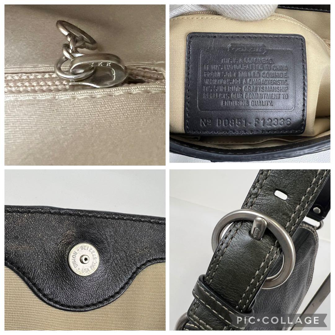 バッグ COACH hobo leather Flap Shoulder Bag y2k