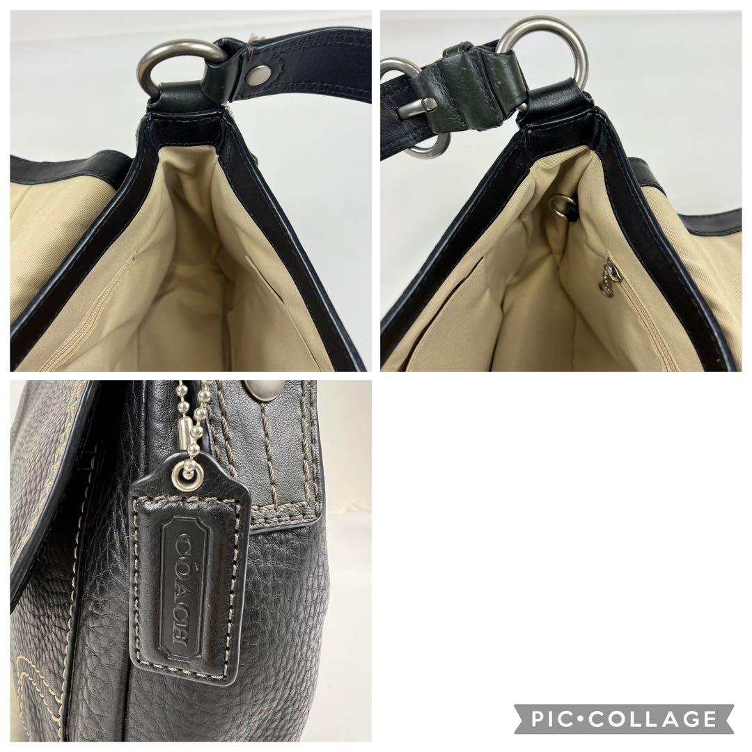 バッグ COACH hobo leather Flap Shoulder Bag y2k