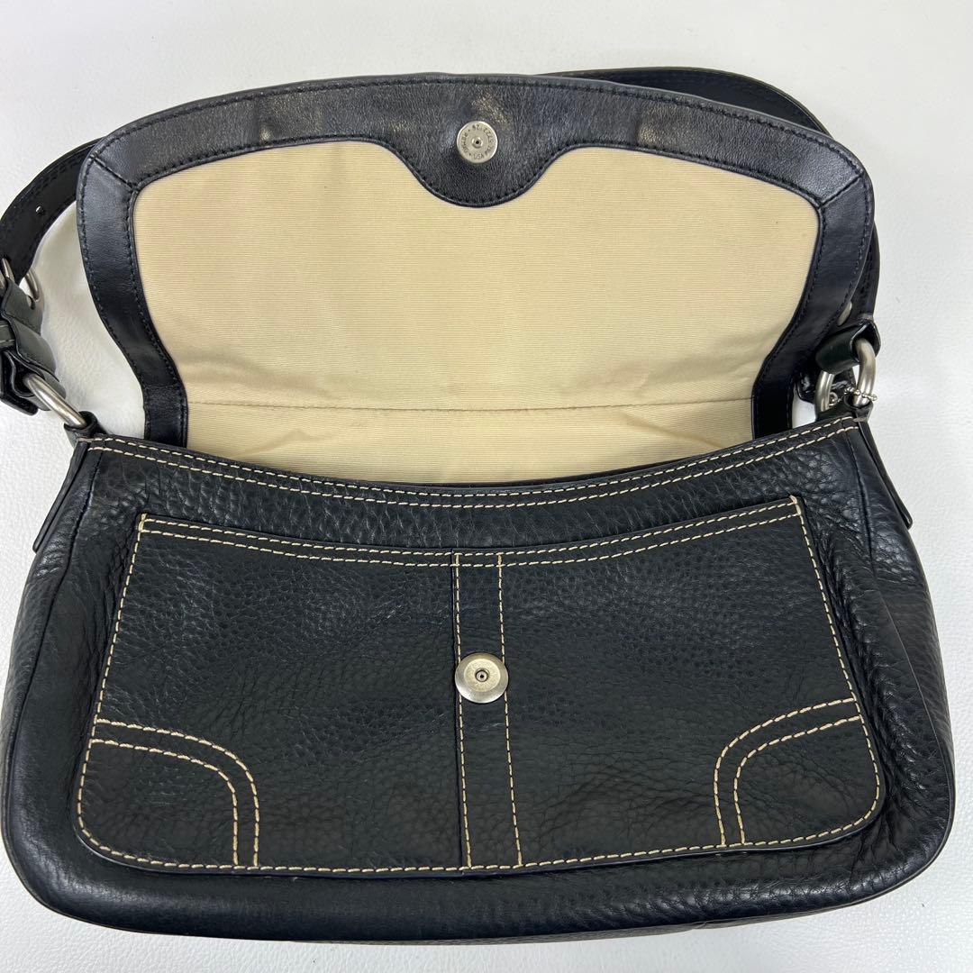 バッグ COACH hobo leather Flap Shoulder Bag y2k