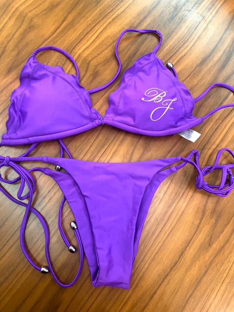 ベストボディジャパン大会公式水着 パープル　Mサイズ 袋付き ⭐️お値下げしました