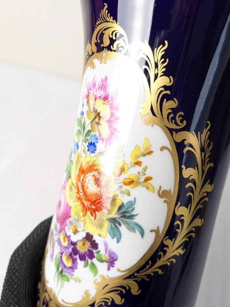 マイセン コバルト フラワーベース 花瓶