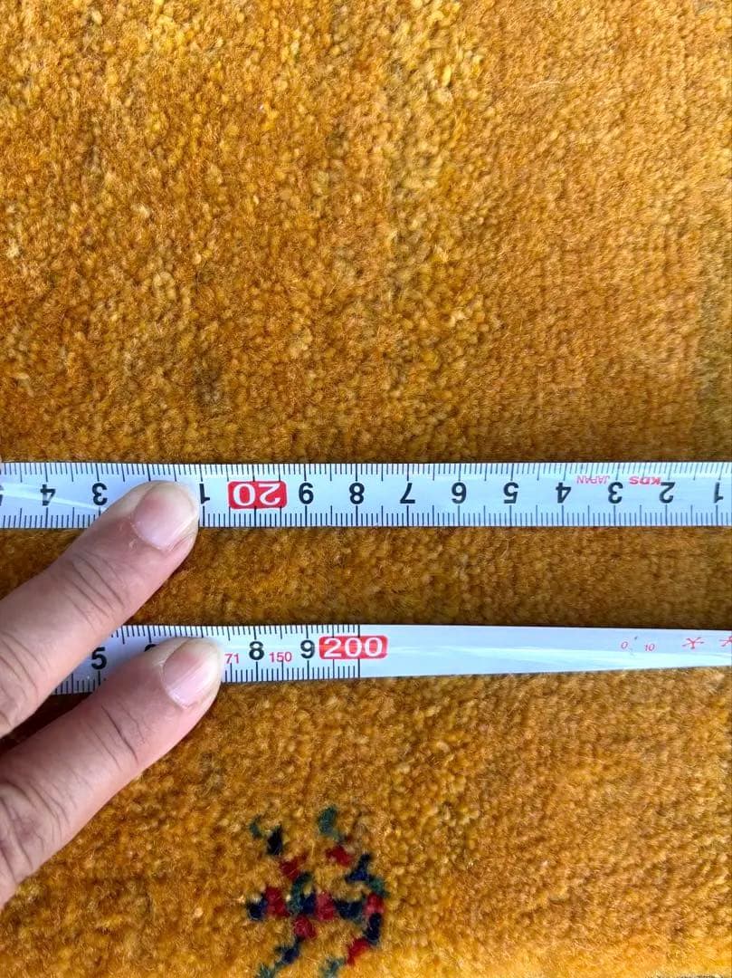 693 ヴィンテージ イラン製 ギャッベ ランナー 細長 動物模様 百貨店購入