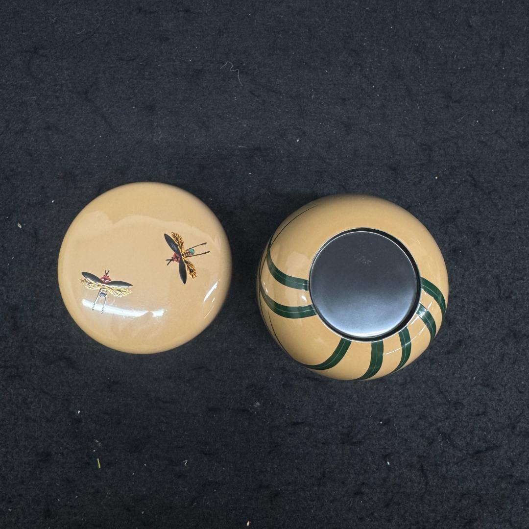 茶道具　中棗 白漆塗り早苗蛍 白中棗 螺鈿