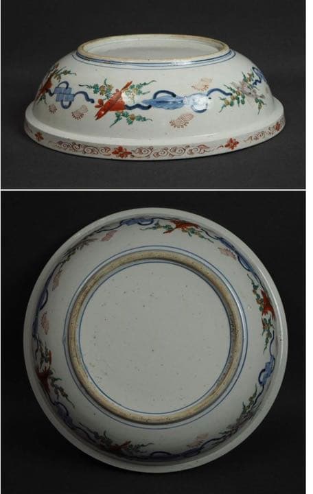 送料無料　江戸期 古伊万里大鉢41ｃｍ