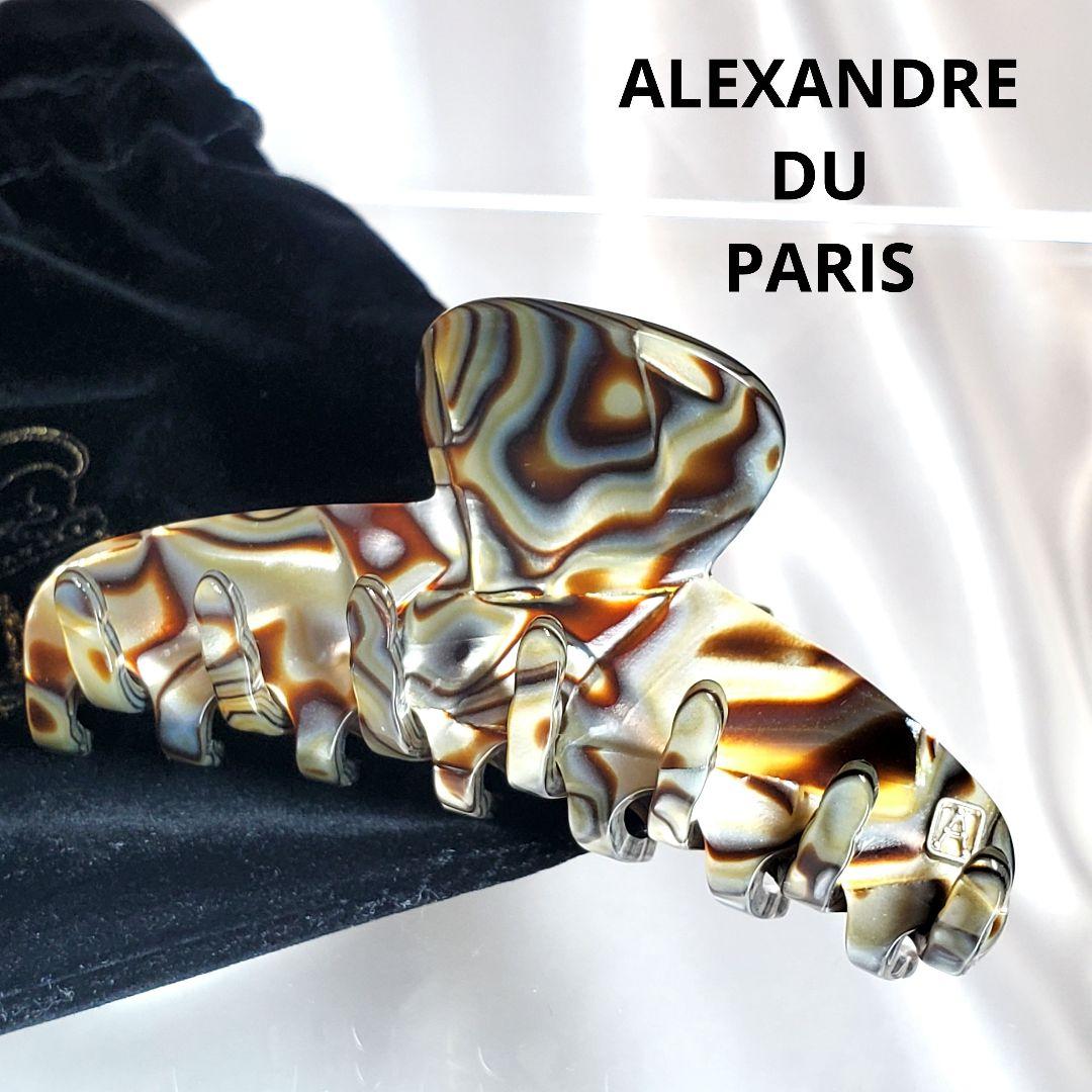 【極美品】アレクサンドルドゥパリ オニキスヘアクリップh013
