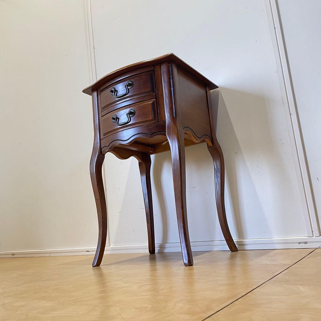 アンティーク調 猫脚 チェスト サイドテーブル コンソール 花台 電話台