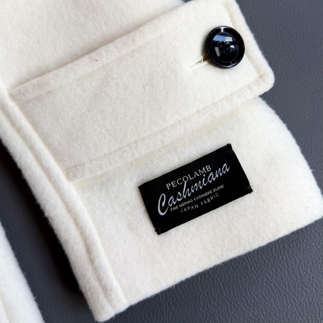 美品 ナノユニバース PECOLAMBウールカシミヤスタンドカラーコート
