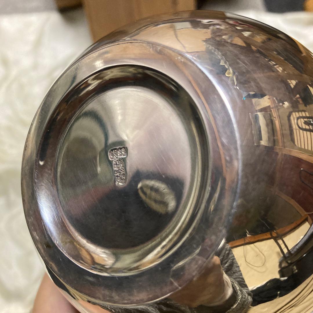 純銀製　瓶子　木箱付き　2個セット　1122g