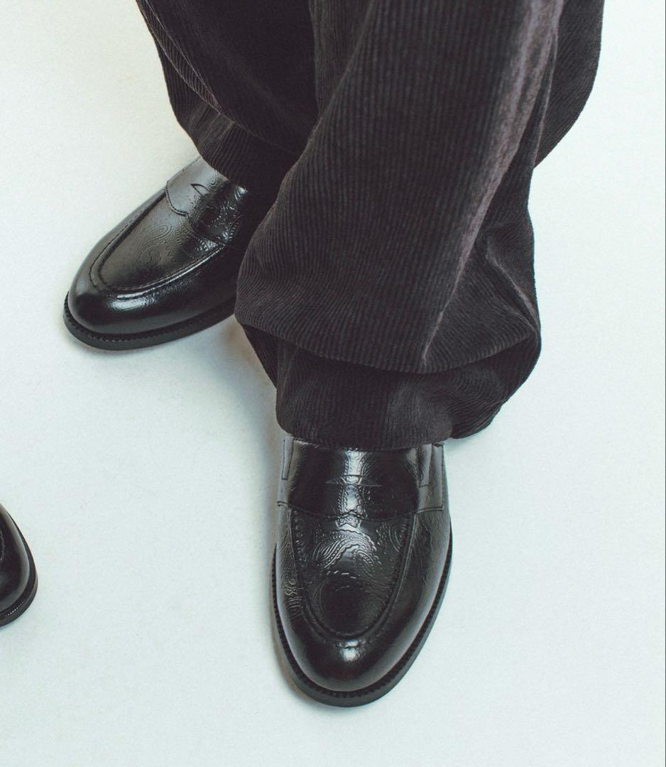 25.0cmケンフォード K024 EMBOSSED LOAFERS ペイズリー