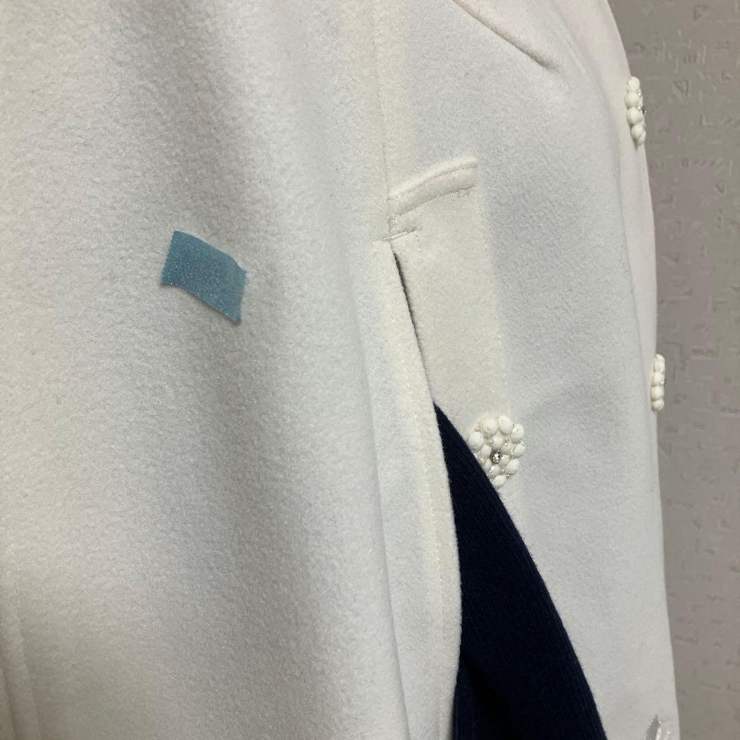 スーパービューティー☆44☆新品タグ付き　スパンコール刺繍のポンチョコート