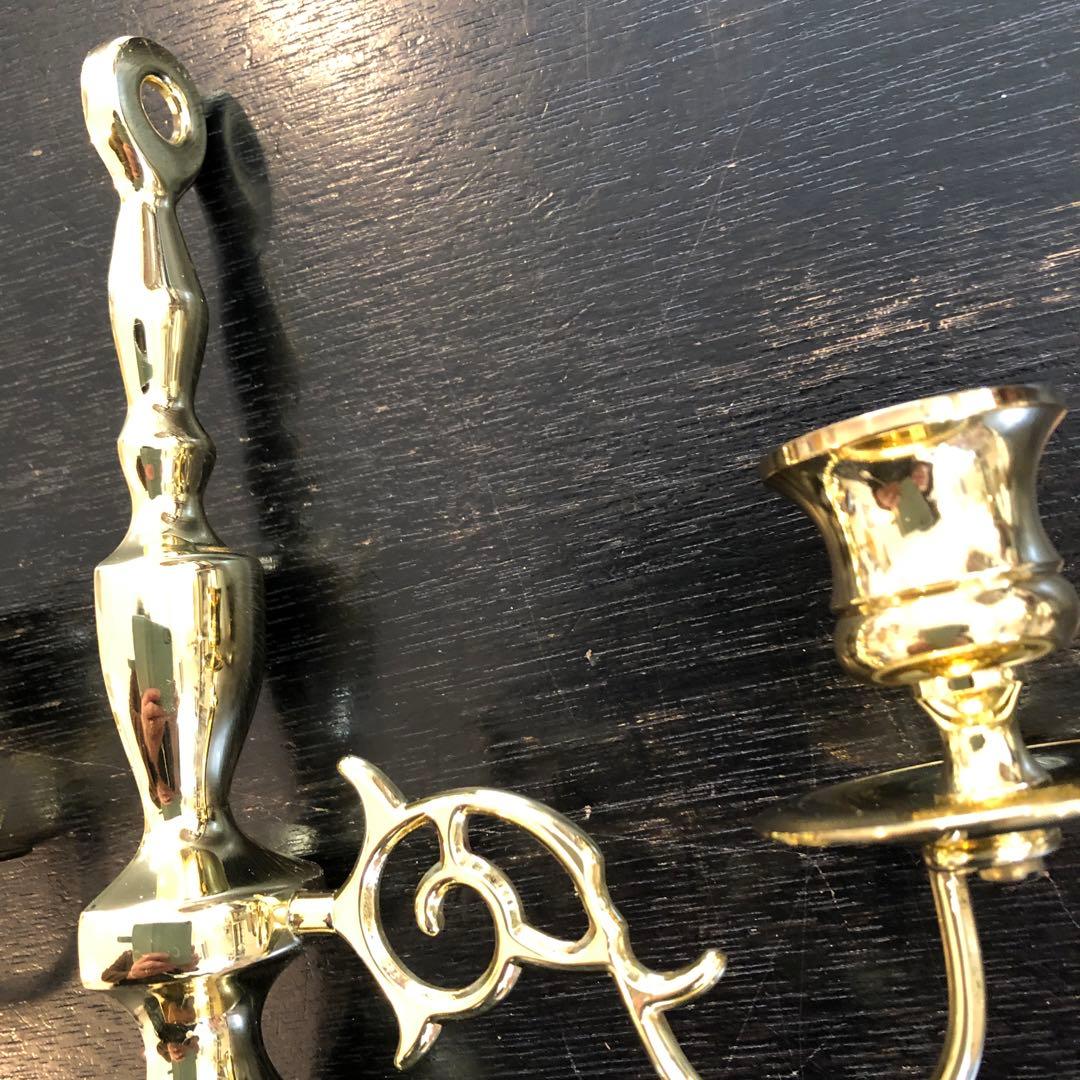 最終値引き！新品❗️BALDWINの真鍮キャンドルスタンド 壁掛けタイプペアセット