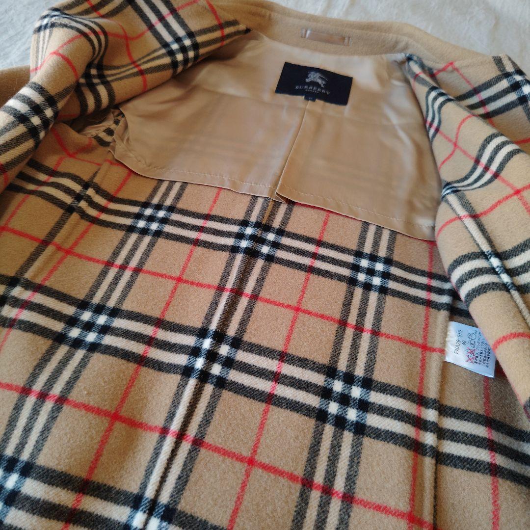 BURBERRY LONDON ウールカシミアコート ノバチェック サイズ40