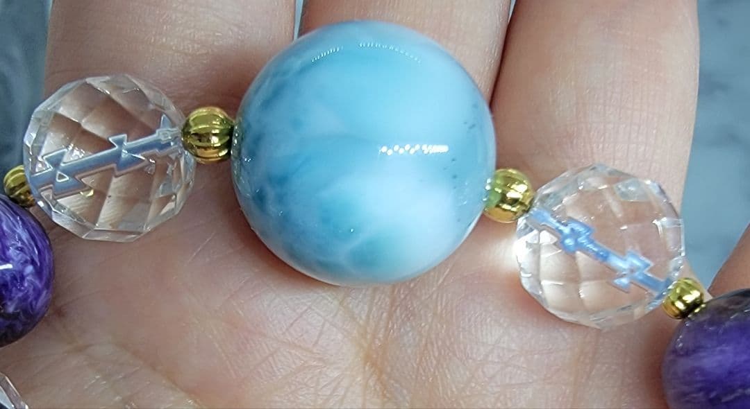 ラリマー デザイン ブレスレット ⑤