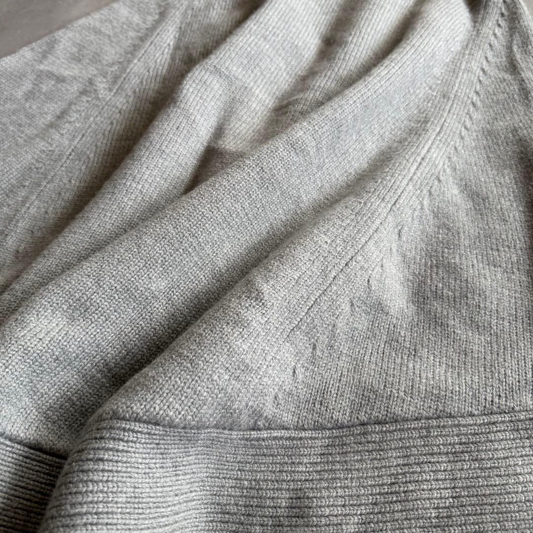 【美品✨】HYKE ニットポンチョ　厚手　アウター　タートルネック　グレー