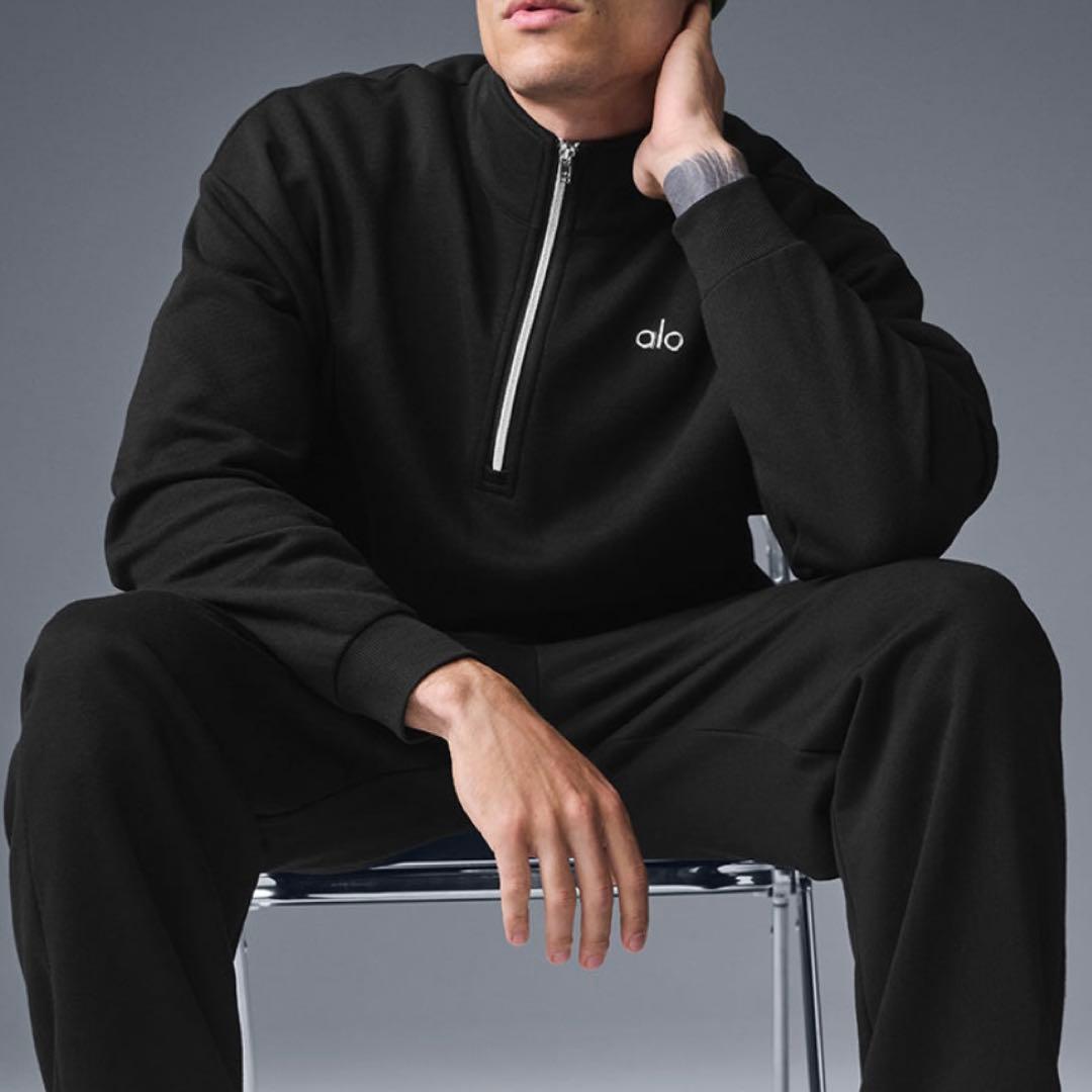 【美品/人気】Alo Yoga アローヨガ 定番 1/4 ジップ プルオーバー