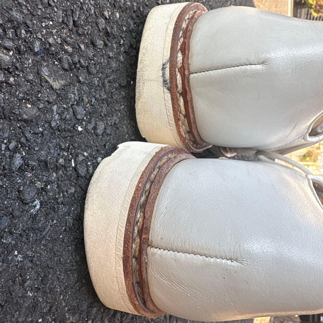 パラブーツ　ホワイトレザー ミカエル　モカシン シューズ