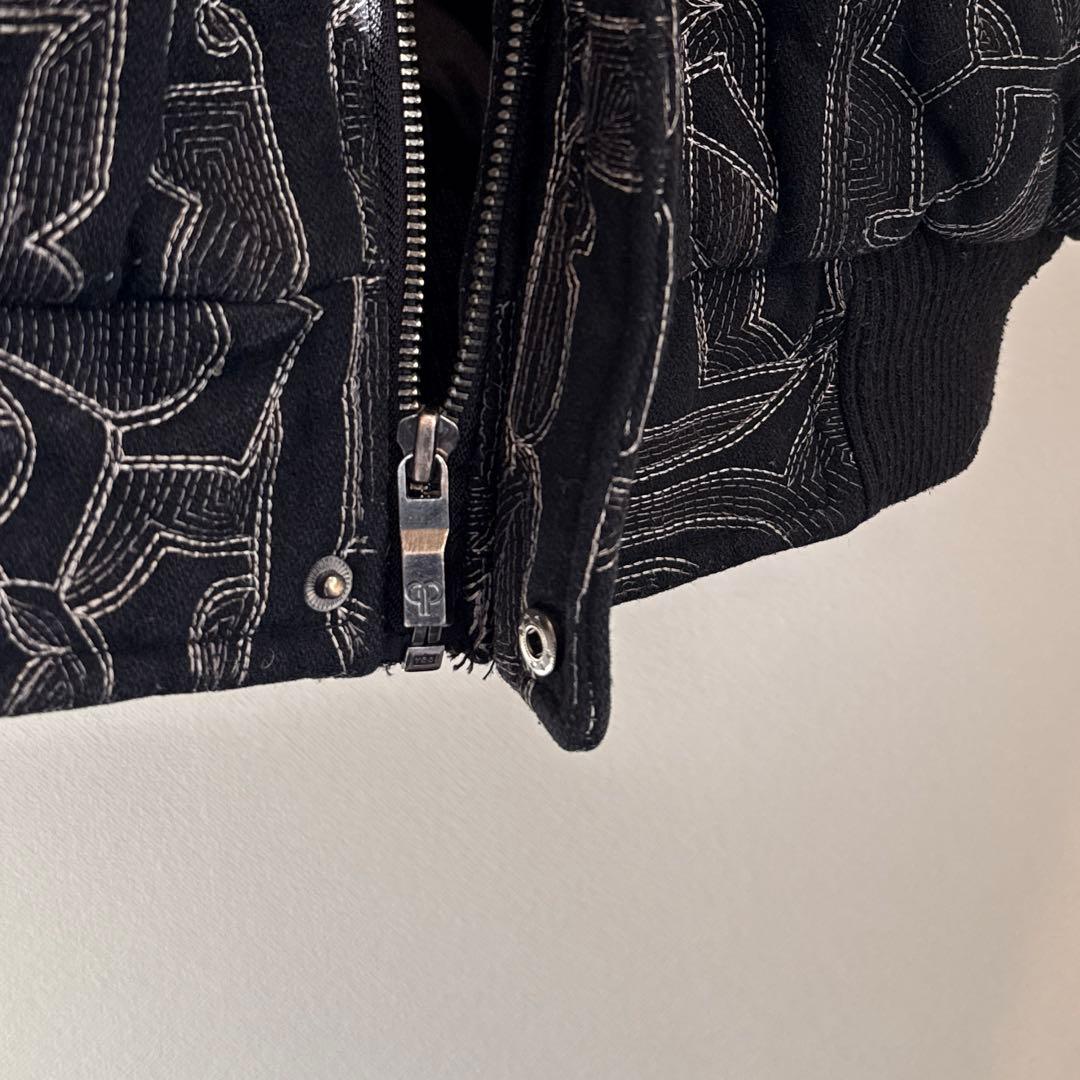 1990's pellepelle ウールスタジャン 総柄 ブラック 激レア