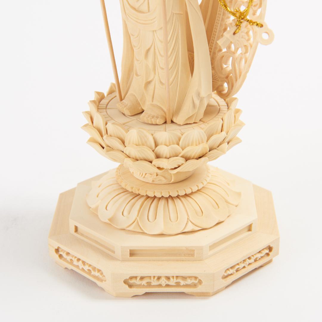 黄楊　４寸　立千手観音　仏像 035