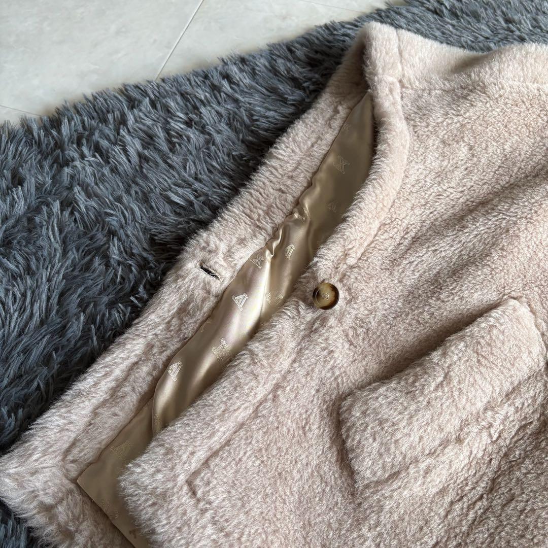 美品✨MaxMara Tebe1 テディケープ サンドベージュ アルパカ・シルク