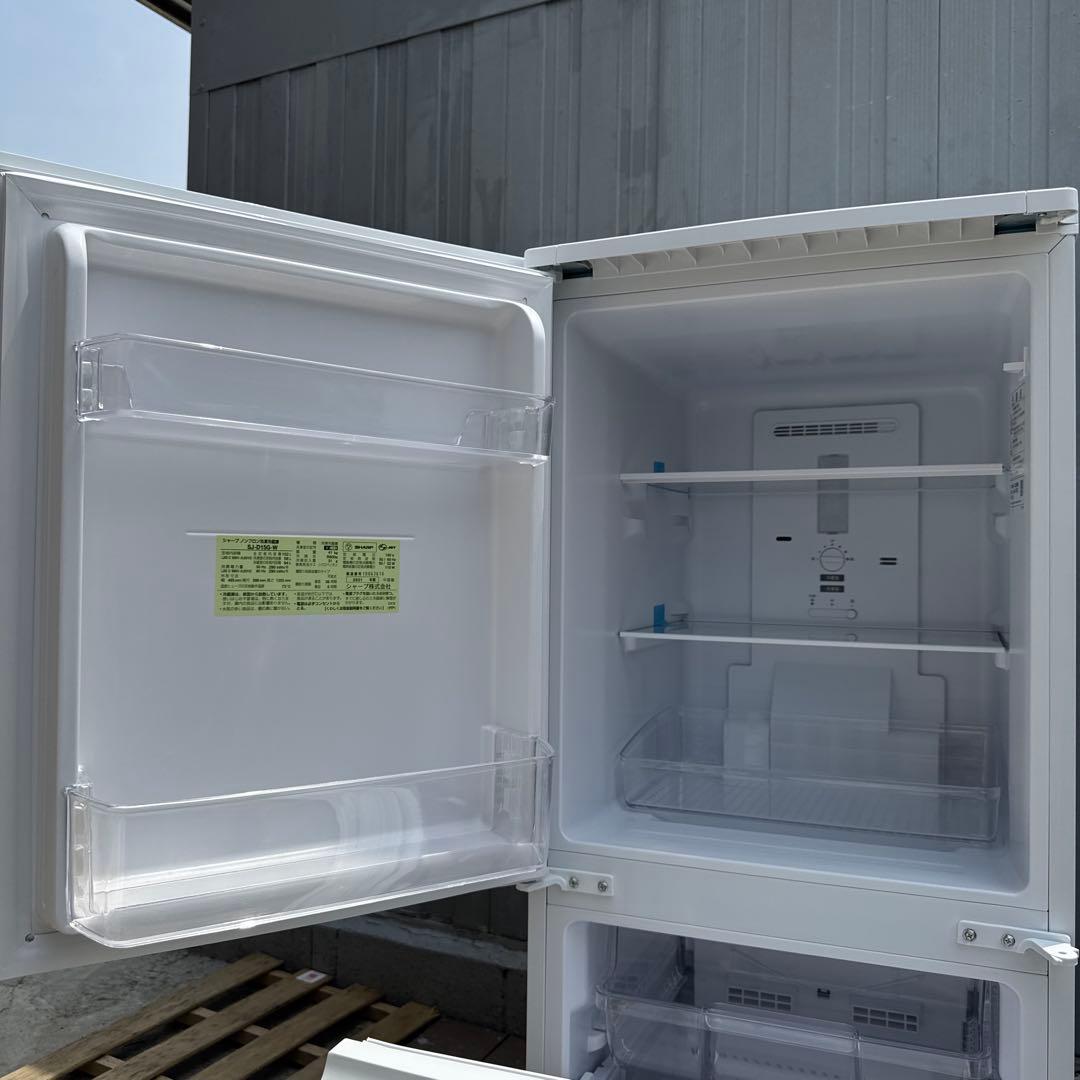 SHARP 2021年製最新モデル 2ドア冷蔵庫 どっちもドア 高品位木目調