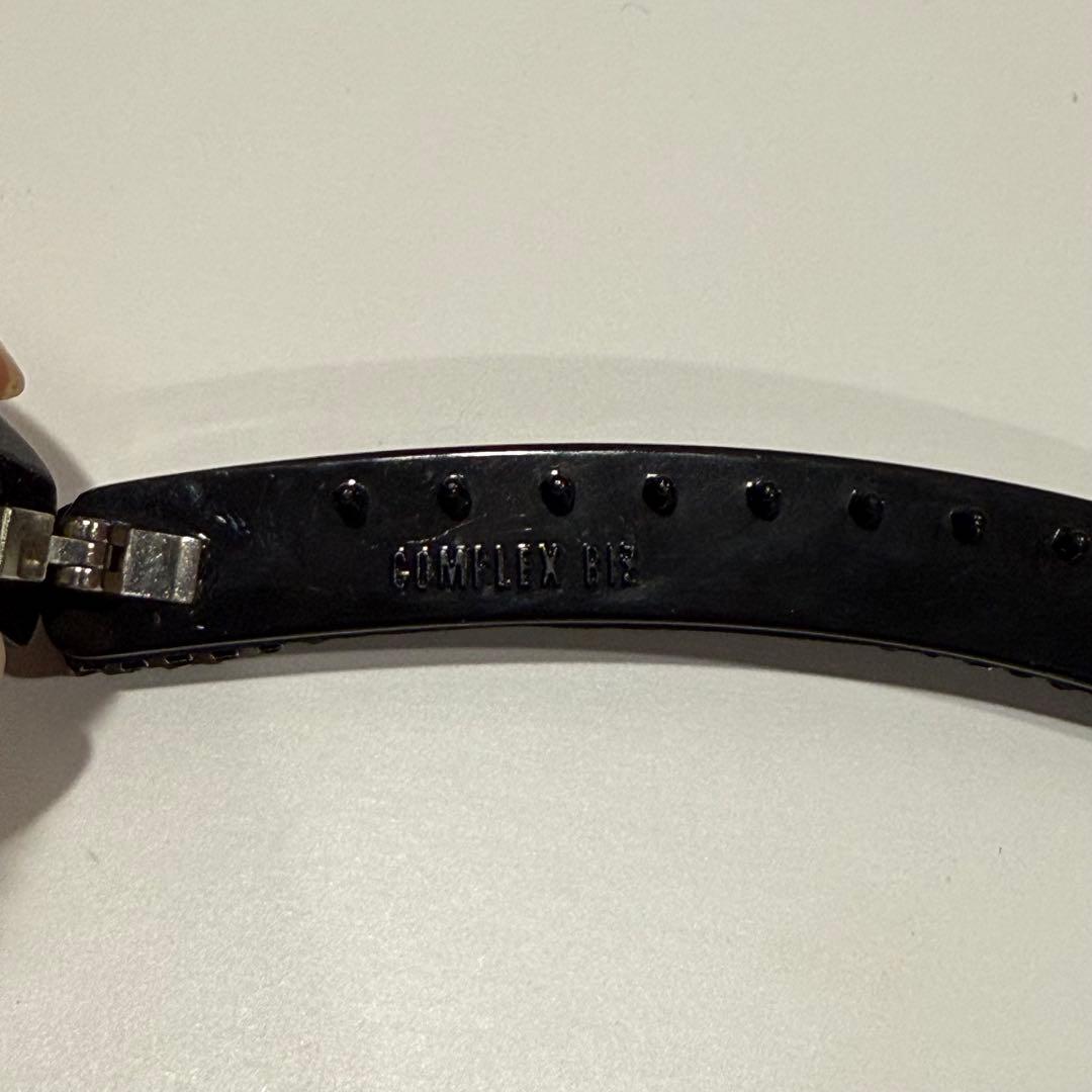 コンプレックスビズ　スワロフスキー　バナナクリップ　黒