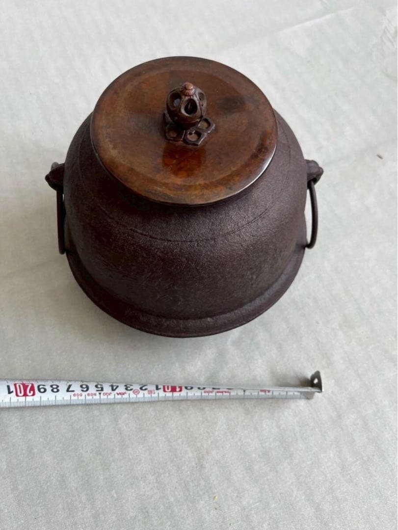 茶道具 風炉釜 茶釜 鉄釜 工芸品 鉄瓶 茶釜 古道具 鉄製