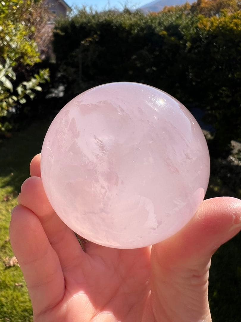 A756 アメジストクラスター　ローズクォーツ丸玉　2点セット　天然石