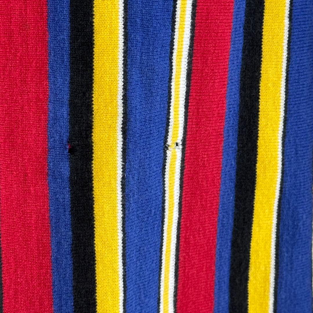 CROSS COLOURS ストライプシャツ ラスタ ジップアップ 2pac