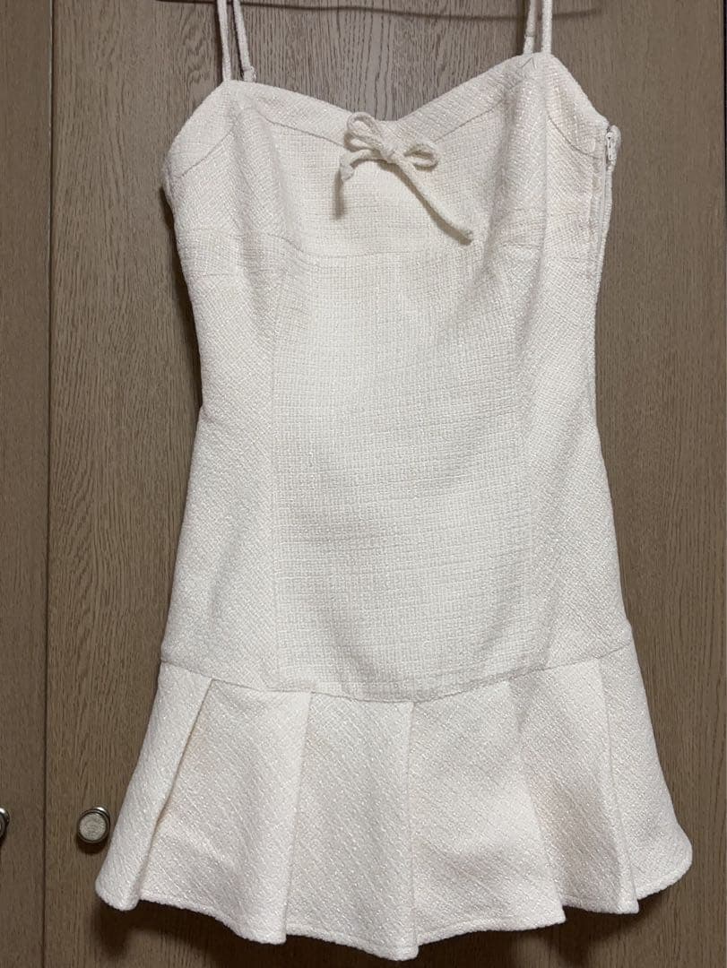 ワンピース Twiggy tweed mini dress white
