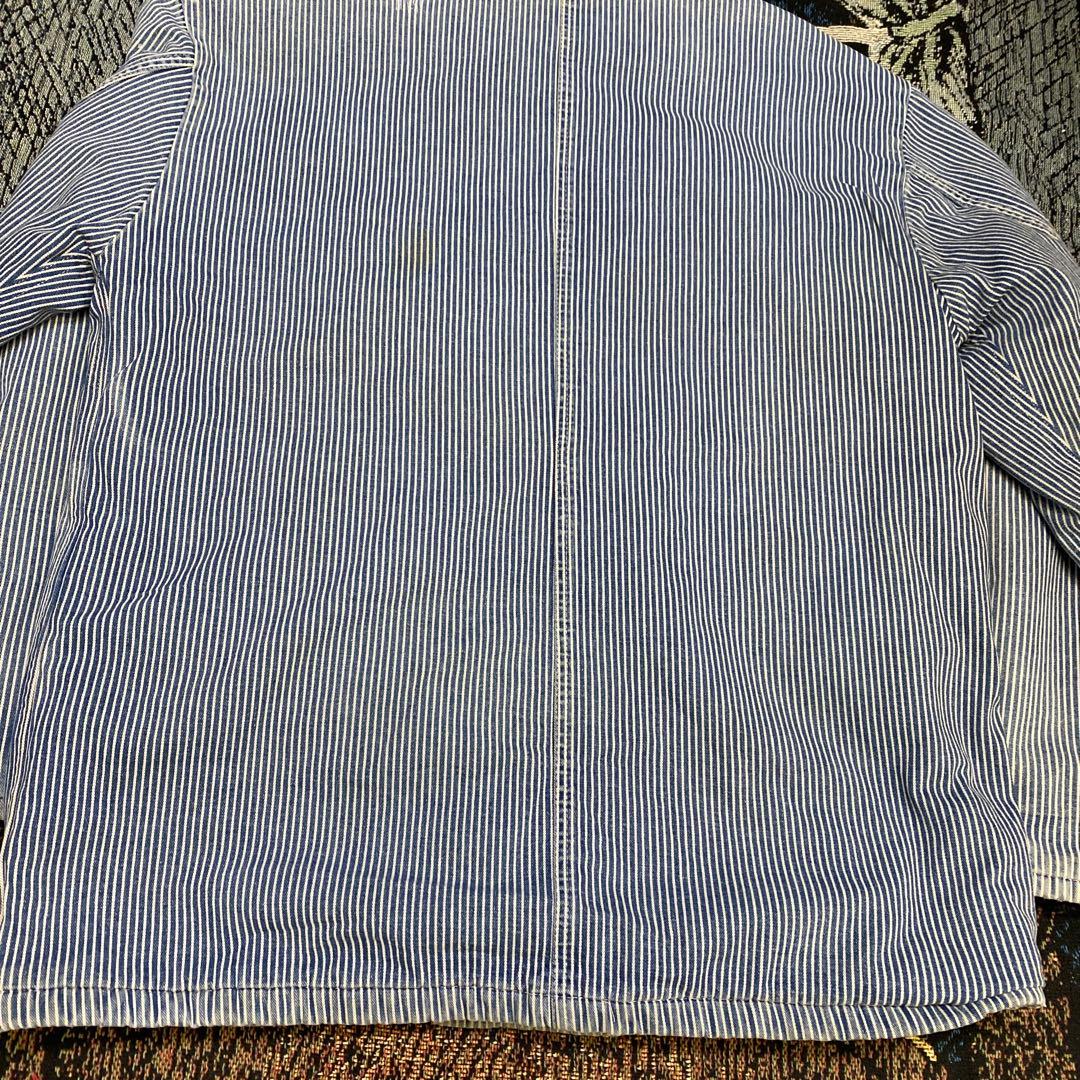 90s Dickies ディッキーズ ヒッコリーカバーオール 襟コーデュロイ