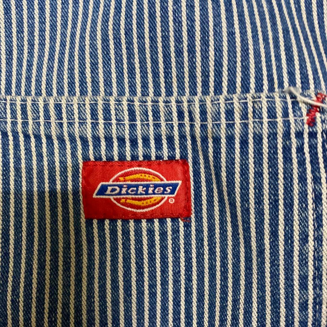 90s Dickies ディッキーズ ヒッコリーカバーオール 襟コーデュロイ