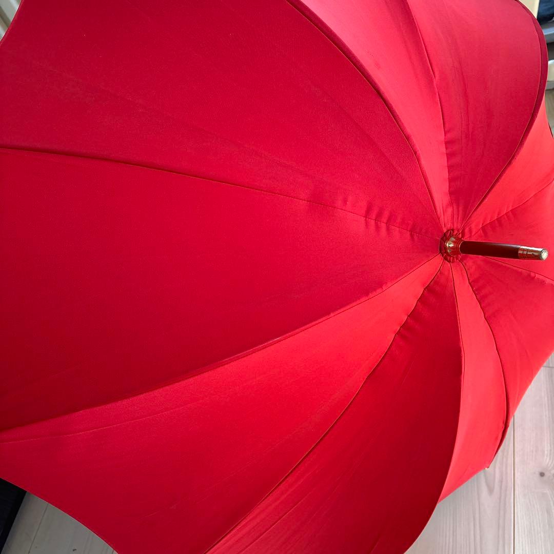DiCesare ディチェザレ　赤い長傘 ホワイトハンドル