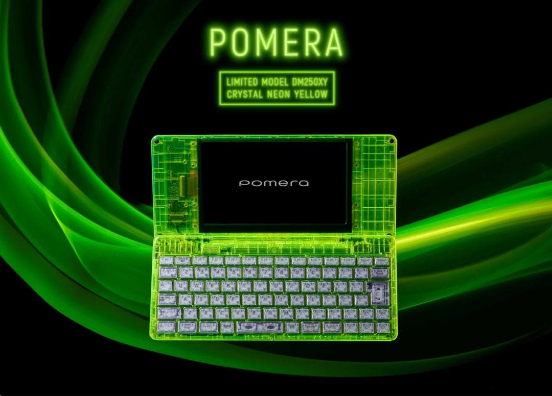 ポメラ DM250XY Crystal Neon Yellow