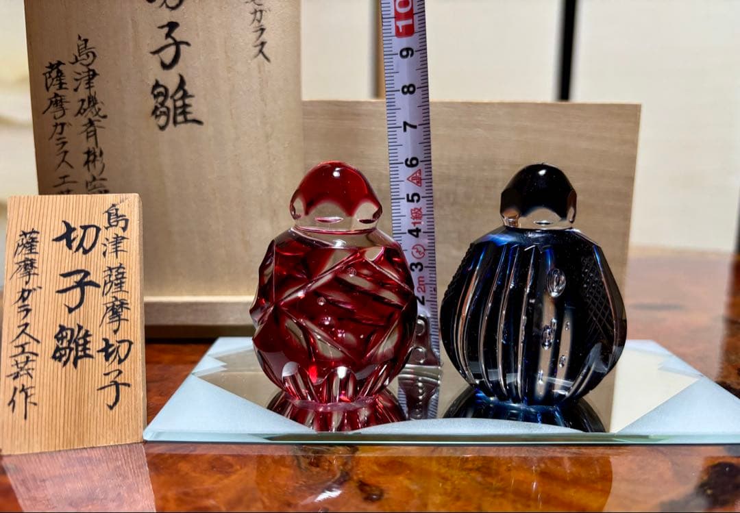 島津薩摩切子　切子雛人形セット