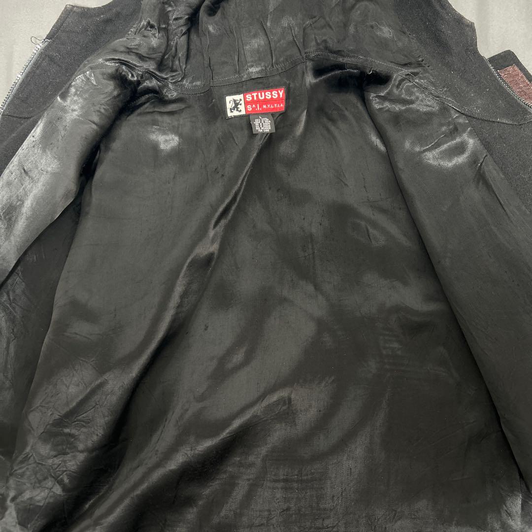 90s old stussy ウールコート Lサイズ 紺タグ