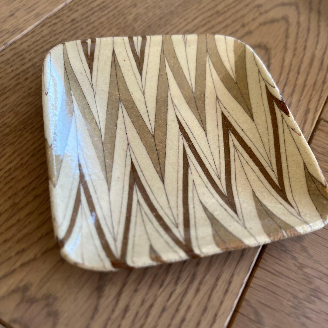 陶芸家 會田雄亮 練込の器 角皿 小皿 5枚セット